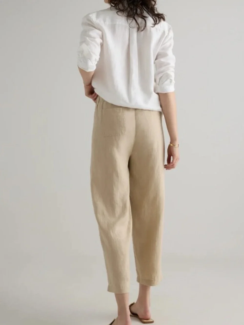 Quince 100% European Linen Pants Driftwood 25